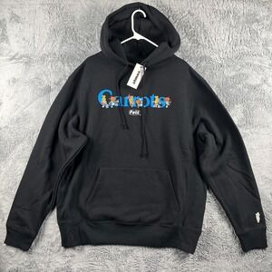 FELT x Carrots Wordmark Hoodie Mens XL Black Graphic Logo Long Sleeve Pullover
